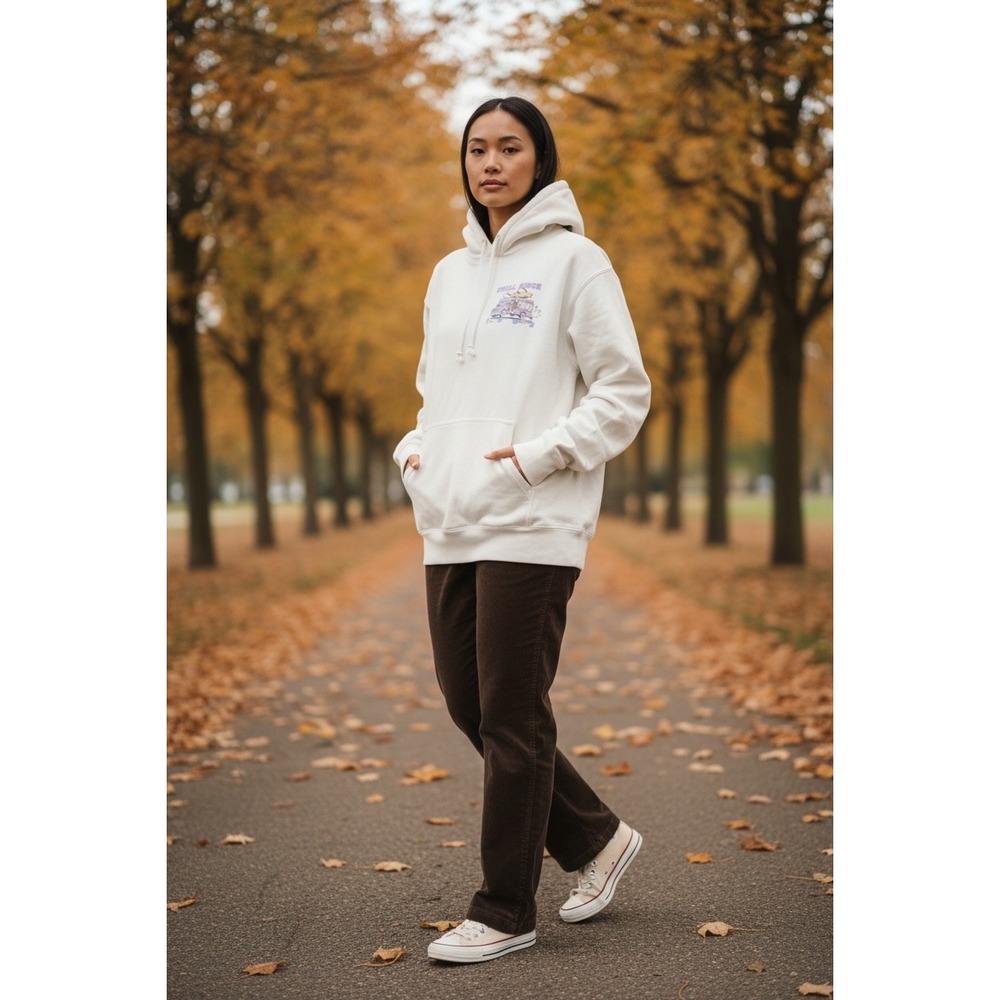 Brandy Melville Chill Since 1993 Taipei Banana Truck Graphic Hoodie White OS